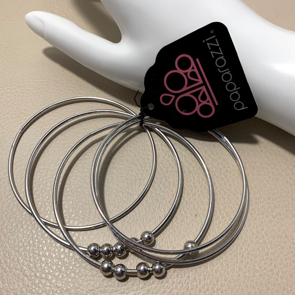 NWT Paparazzi Silver Bracelets (Set of 5)